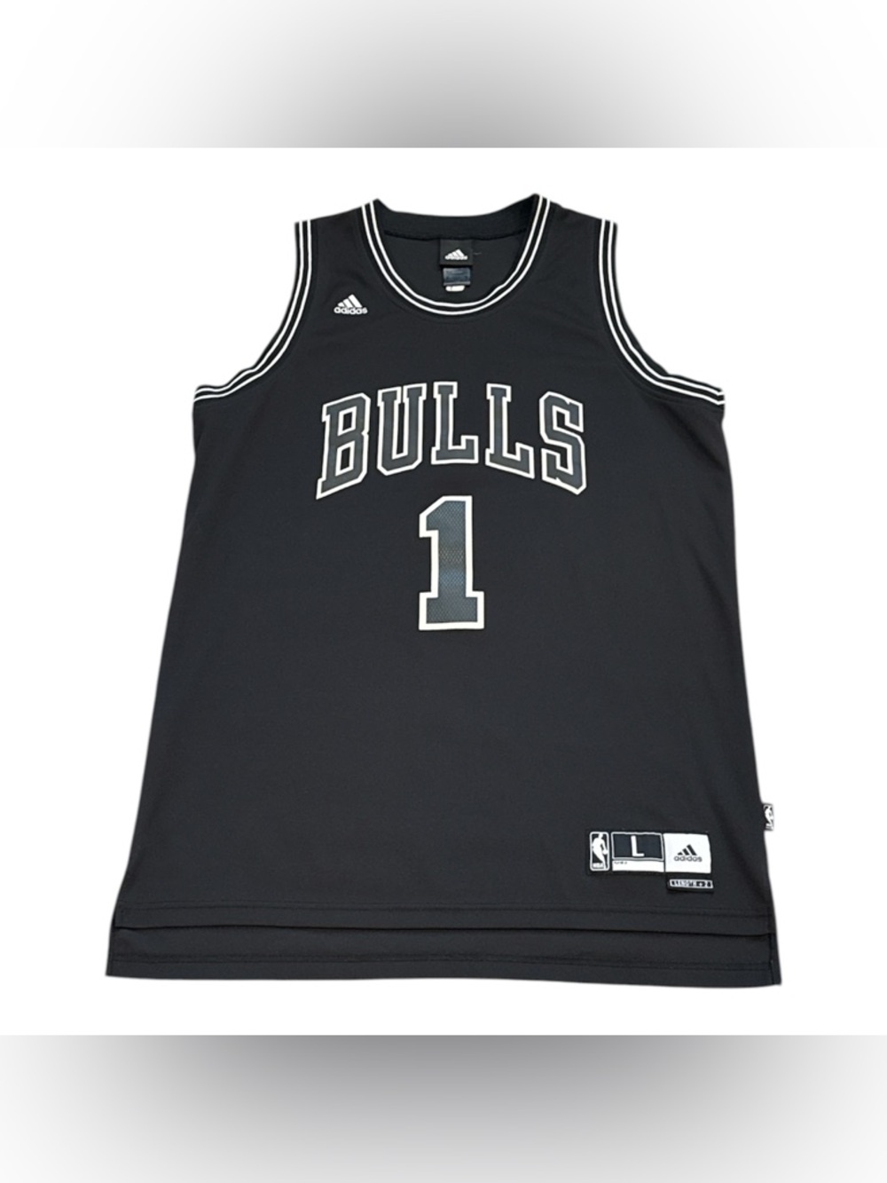 Adidas Chicago Bulls Derrick Rose Black Stitched Basketball Jersey Mens Large +2